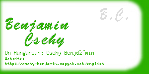 benjamin csehy business card